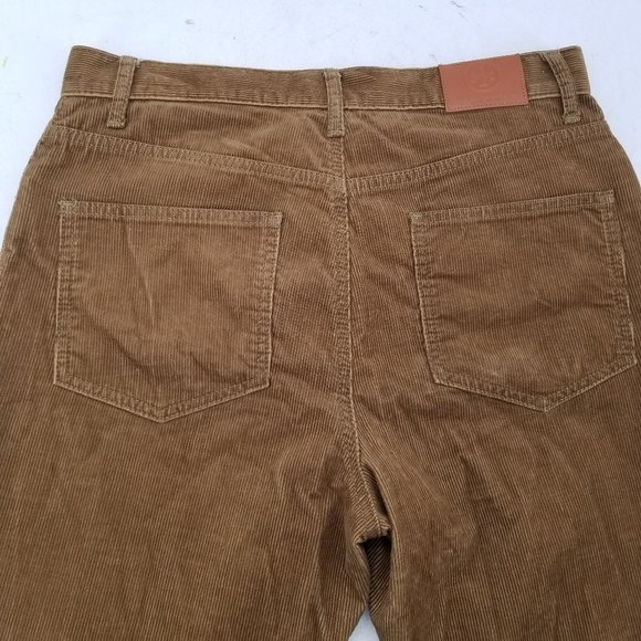 Tory Burch Womens Jeans  Brown Corduroy Button Fly Straight Fit  Pants 30 x 28 - Picture 5 of 12